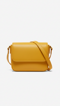 Taxi Yellow Leather Crossbody Bag